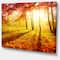 Designart - Yellow Red Fall Trees and Leaves - Landscape Canvas Art Print